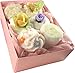 Cupcake Bath Bomb Creamers Mothers Day Gift Set For Her, Hand Made Flowery Scent with Essential Oils Gift Wrapped