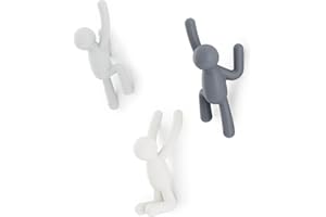 Umbra Buddy Ganci da Parete, Set di 3, Colori assortiti, Taglia Unica