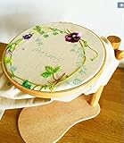 bastidor de pie cuadrado Wooden material Sit-On redonda de madera maciza Lep bordado Dia28cm Cuadro Altura 31-42cm ajustable de punto de cruz bastidor escritorio de madera de pie bastidor de bordado chino Kit de Bastidor de bordado Dia 8.27inch pulgadas