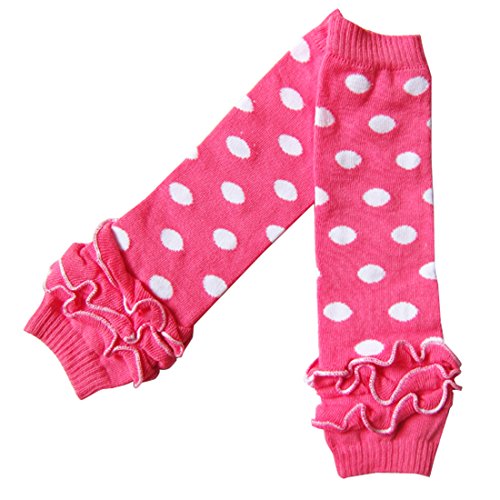 Wennikids Polka Dot Baby Newborn Toddler Infant Leggings Leg Warmers Knee Long Socks Sockings Pink White