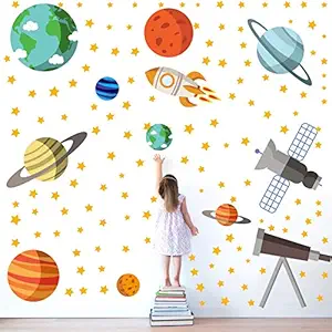 StickMe Bamboo Astronomy Wall Stickers Standard, Multicolour