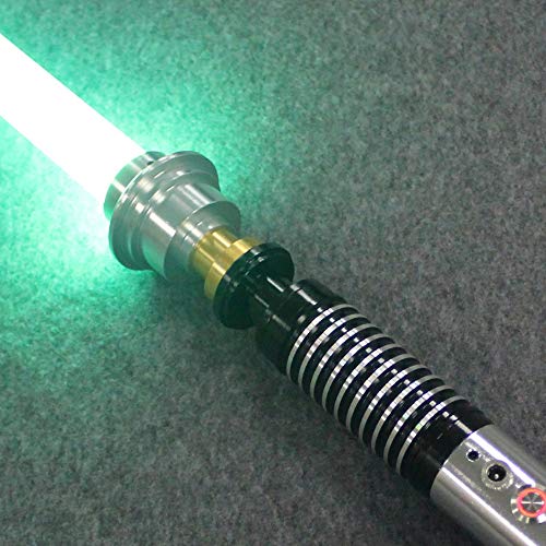 BoMan Lightsaber Metal Hilt Single Color FOC Blaster Wholesale Lightsaber Sable de luz de Duelo Skywalker, Regalo para niños y Adultos,Verde