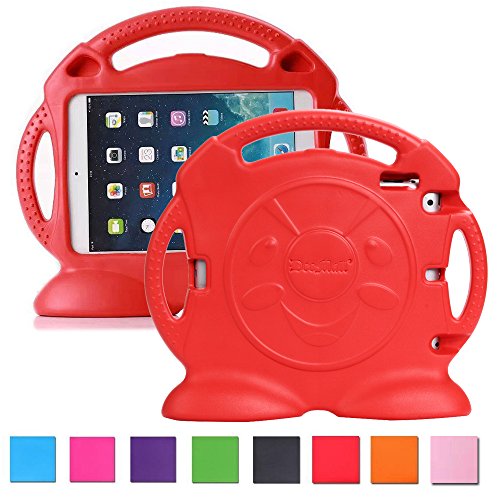 iPad 2/3/4 Schale, iPad 2/3/4 Cover, DeeMall Shock Proof Convertible Handle mit Kickstand Kinder freundliches Schutz Fall for Apple iPad 2 iPad 3 iPad 4 Tablet - Thomas Red