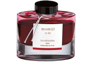 PILOT Iroshizuku Fountain Pen Ink - 50ml Bottle - Momiji Autumn Leaves (Crimson) (Japan Import)