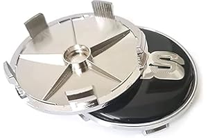 GÉNERIC 4 Stück Auto Radnabenkappen Radnabenabdeckung Nabendeckel, für BBS 56MM 60MM 65MM 68MM Nabendeckel Felgendeckel Schmücken Zubehör,68mm-Black-Silver-A