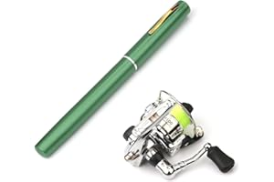 ‎LIXADA Lixada Mini Angelausrüstung mit Rolle, 1M/1.4M/1.6M faltbarer Angelrute Combo - Taschenstift-Kit in 7 Farben