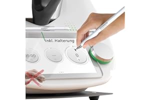 ‎LECKERHELFER Leckerhelfer® TouchPRO + Touch Stift Halterung – passend für den Thermomix, Touch Pro Bildschirm Organizer, einfache Bedienung vom TM6, TM5 Display. Stylus Pen und Soft Touch für optimale Bedienung.