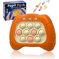 Juguete Sensorial Pop-It Electrónico Con Luces - Quick Push Bubble, Juego De Rompecabezas Para Niños Y Adultos (Azul)