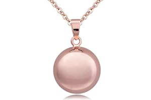 crea and co Bola de grossesse plaqué or rose Appeleur d’Ange. Collier long pour maman (114cm) - Bijou musical avec carillon sonore pour maternité, femmes enceintes et futures mamans