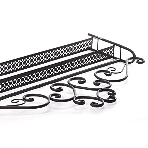 Asvert Sechs Schichten Lagerregal DIY montiert 6 Regal Nail Polish Wall Rack Organizer hält 120 Flaschen Nagellack oder ätherische Öle (Schwarz) - 5