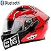 Produktbild JohnnyLuLu Motorrad Modular Crash Bluetooth Smart Helm mit Anti-Fog Doppelspiegel, D.O.T Integriertes Headset Integrierte Integralhelme,A,L
