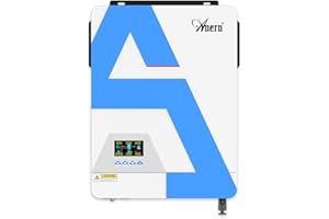 Anern 3600W Hybrid Wechselrichter Solar 24V DC bis 220V/230V mit 120A MPPT Solarregler, Off Grid Reine Sinus Welle Solar Wechselrichter für Zuhause