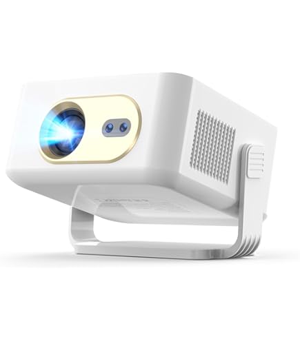 Mini-beamer Elektrische focus Full HD 1080P ondersteunt TOPTRO 12000 lumen 5G WiFi Bluetooth thuisbioscoop voor mobiele telefoon, draagbare beamer met 240 inch display, compatibel
