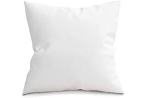 Rohi Pack Of 1 Hypoallergenic Duck Feather Cushion Insert 50cm x 50cm (20"x 20") – Double Stitched Seams – Bed & Sofa Cushion with Duck Feather & Down Filling (pack of 1,20" x 20" | 50cm x 50cm)