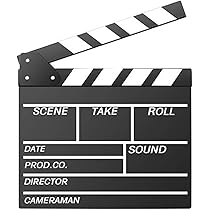 Regisseur Stoel Met Bioscoop Lichtbak Teken Regisseur Tekst Aan Het En Filmklapper Megafoon