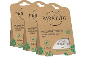 PARAKITO PARA'KITO Refill Pellets for Mosquito Repellent Bracelets, Mosquito Pellets with Citronella Oil, Hiking & Camping Accessories, 3 x 2 Refills (15 Days Each)