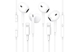 OLKIEQZ 2er Pack i-Phone Kopfhörer mit Kabel,[M-FI Zertifiziert] Geräuschisolierende In-Ear-Kopfhörer mit Integriertem Mikrofon und Lautstärkeregler, Stereo-Ohrhörer Kompatibel mit i-Phone 14/13/12/SE/11/X/8