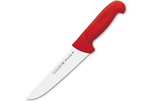 3 Claveles Cuchillo Carnicero Proflex, Acero Inoxidable, Rojo, 18 cm-7"