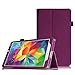 Price comparison product image Invero Slim Multi-Function Leather Case Cover with Integrated Typing Stand, Magnetic Closure Wake/Sleep Function Includes Screen Protector, Stylus Pen, Micro Fibre Cloth and Application Card for Samsung Galaxy Tab S 8.4 Inch SM-T700 - Purple