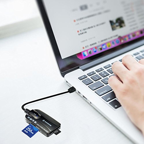 Zoweetek® SuperSpeed Multi-in-1 USB 3.0 Kartenleser Kartenlesegerät mit zwei TF/SD Kartenslots für SD, SD-HC, SD-XC, MMC, RS-MMC und Micro SD Karten - 4