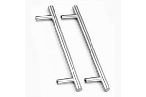 DRENKY 2 pièces poignées inoxydables pour boutons de meubles avec vis Utilisées pour la décoration de cuisine et armoires Distance centrale entre les trous : 192 mm