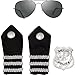 Produktbild Polizei Polizist Police Set 4 teilig Brille Schulterklappen und Patch