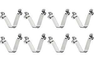 QUARKZMAN 8Pcs Doble Botón Kayak Paddle Snap Resorte Clip 8x10x50mm 65Mn Resorte de Acero en V en Forma de Tubo de Bloqueo Telescópico de Elevación Hueco Clips para Tienda Paraguas Camping
