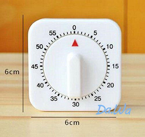 Da.Wa Küchentimer 60-minütigen kurzzeitwecker Zeitschaltuhr Erinnerung, 1 Stück, Weiss - 5
