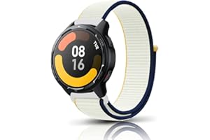 KeeFos 22MM Cinturino per Xiaomi Watch S3/Watch 2 Pro/Watch S1 Pro/Watch S1/Watch S1 Active, Nylon Cinturino di Sostituzione Elasticizzata per Huawei Watch GT 4 46mm/Watch 4/Watch 4 Pro - lattiginoso