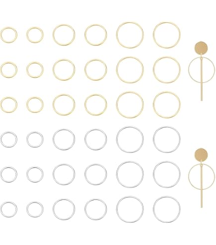 Anneaux De Lien En Larme Acier Inoxydable 36pcs - 15-25mm Pour Bijoux DIY Boucles D'Oreilles