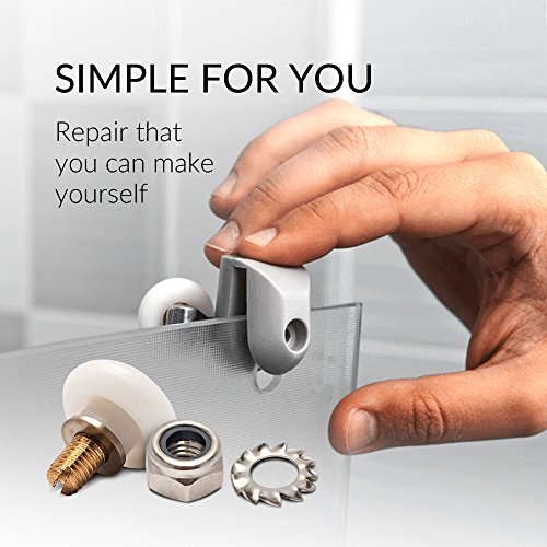 8 Rolle für schiebetür Rollen für duschkabinen Türrollen für die Dusche B16 16mm - 6