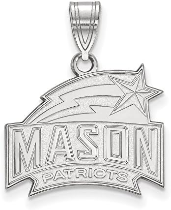 Sterling Silver LogoArt George Mason University Medium Pendant