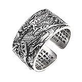 Peso: about8.7g YOYOYAYA Anillo De Plata 925 Joyería Hombres Bestia Escritura Punk Tailandés Plata Creative Retro Classic Fiesta Mujer Pareja Exquisito Moda Sencillo Cumpleaños Regalo Conmemorativo