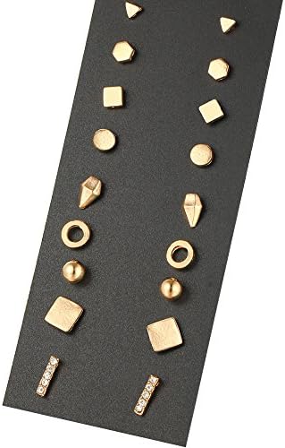 9 Pair Pack Sets Assorted Multiple Stud Earring Jewelry Set With Card For Women Girls