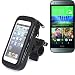Produktbild Für HTC One mini 2 Fahrrad Halterung Handy Halterung Lenkstange Fahrrad Halter Motorrad Bike mount Smartphone Halter für HTC One mini 2 Wasserabweisend, regensicher, spritzwasserdicht - K-S-Trade(TM)