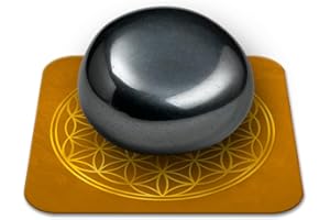 SENSUARI Pierre Hématite Naturelle Polie 2-3 cm Qualité Premium | Ancrage Détermination Force intérieure | Fleur de Vie incluse | Guide Pratique & Méditation Offertss | Cadeau Zen Bien-être | 1 unité