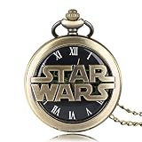 Star Wars Quarz-Taschenuhr, Vintage-Bronze, Herren-Taschenuhr, einzigartiges Geschenk für Herren, Awesome Darthworks Vader Design