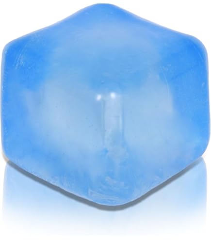 Graphinza Large Snowflake Ice Cube Squeeze Toys, 2.76in Big Squishy Stress Cube, Soft & Durable Squeeze Toy for Boys & Girls Age 3+ and Adults (Purple