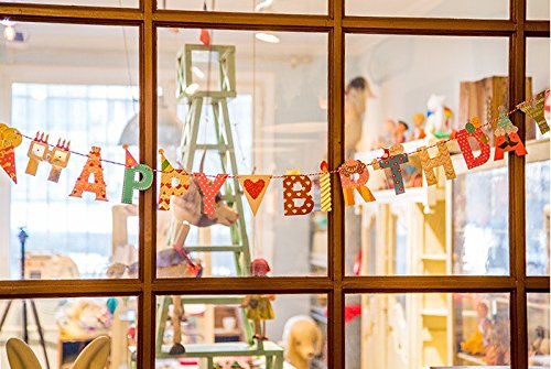 SUNBEAUTY 2 Meter Happy Schrift String Girlande Kinder Geburtstag Party Feier Dekoration (Happy Birthday) - 4