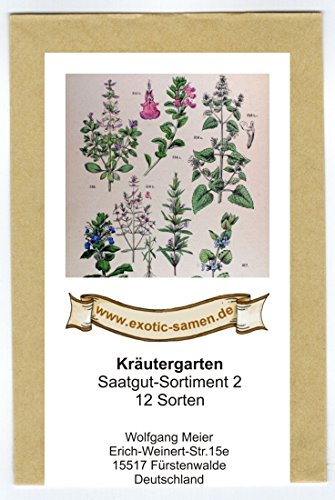 Samen – Saatgutsortiment – Set – Mix – Mischung – Kräutergarten 2 – 12 Sorten – ca. 900 Samen - 2