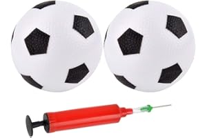 Kisangel 3pcs Mini Soccer Balls Toys Inflatable Sport Toddler Balls Football with Pump for Backyard Game Pool Indoor Outdoor Sport Kids Children Educational White Red