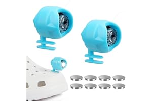 Ygapuzi 2 Pezzi Fari per Scarpe Croc, Leggere Scarpe Impermeabili Luci Ciondoli Brillano per 72 Ore al Buio Imbottiture per Aggiunta più Carine per Crocs, Adatto per Adulti Bambini