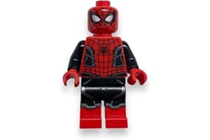 LEGO Supereroi: Minifigure Spider-Man con abito rosso e nero e finiture argento (abito aggiornato)