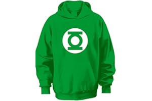 REVOLUTIONARY TEES Green Lanternn Sweat à capuche en coton mélangé Motif super-héros Big Bang Theory