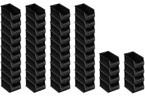 PROREGAL SuperSparSet 48x Leitfähige Sichtlagerbox 3.0 | HxBxT 12,5x14,5x23,5cm | 2,8 Liter | ESD, Sichtlagerbehälter, Sichtlagerkasten, Sichtlagerkastensortiment, Sortierbehälter