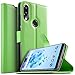 Produktbild KuGi Wiko View 2 pro Hülle, Wiko View 2 pro Wallet Case, Brieftasche Case Hülle PU Kunstleder Flip Case mit Standfunktion Kartenfächer und Bargeld für Wiko View 2 pro smartphone.Grün