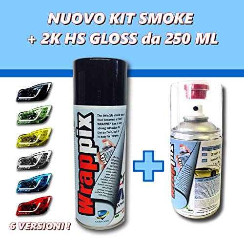 Wrappix Kit Custodis Smoke Gloss 1x 400 ml + Topcoat 2K Gloss (Nero)