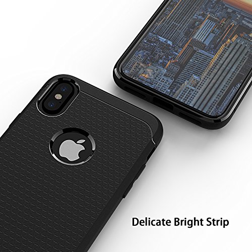  2-Pack  Funda iPhone X  Carcasa iPhone X SPARIN TPU Negra y Transparente  Flexibilidad   Contra Ara  azos   Anti-Golpe   Ajuste Perfecto  Carcasa  Funda de Silicona  Espalda Protecci  n Carcasa funda para iPhone X