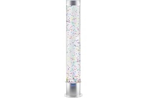 PLAYLEARN Bubble Tube Tank Vortex Tower with Remote Control, Night Mood Light Aquarium, for Kids Bedroom, Sensory Room, Waiting Room, LED Lights. (100cm Bead Column)