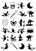 Price comparison product image WITCH THEMED HALLOWEEN SILHOUETTE MULTI PACK x 24 - VINYL STICKERS